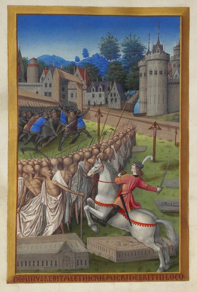 Les Très Riches Heures du Duc de Berry, Folio 90v - The Horseman of Death by Unbekannt 2321