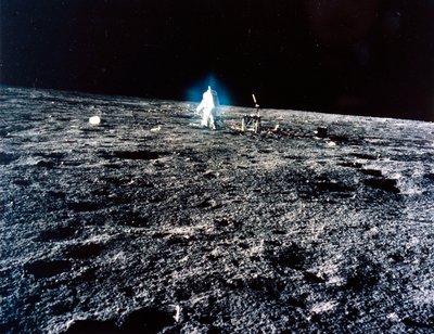 Manned Space Flight, USA, Apollo 12 Astronaut on the Moon by Ferdinand Georg Waldmuller