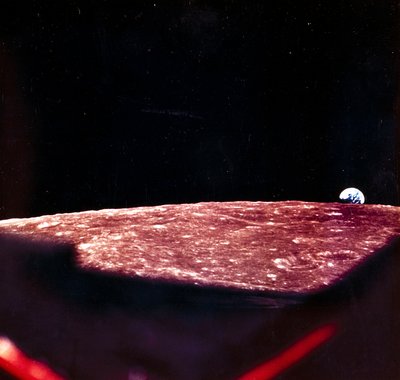Apollo Earthrise Over the Moon by Frederick (attr. to) Barnard