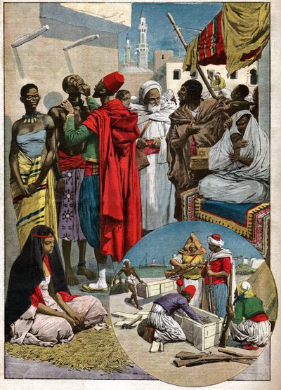 Slave market in Tripoli by Ferdinand Georg Waldmuller