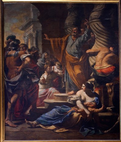 The Prediction of Saint Peter in Jerusalem by Charles Poerson (1609-1667). Cathedrale Notre Dame de Paris - Paris 4 - XIIIth, XIXth, rehabilitation by Viollet-le-Duc by . .