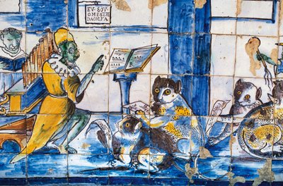Music Lesson, with Anthropomorphic Cats and Mice by William Walcutt