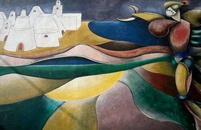 One of hundreds of murals in Orgosolo, Sardinia, Italy by William Walcutt