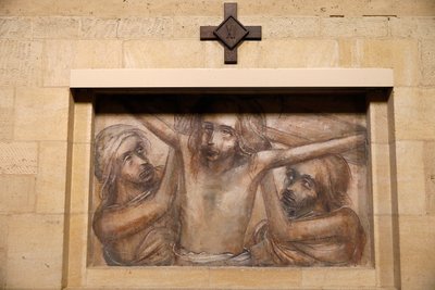 Orval Trappist Abbey, Belgium. Church. Way of the Cross. 11th Station by . .