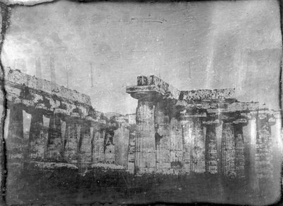 Paestum, The Interior of the Basilica from the South West Angle, 29 May 1841 by Frederick (attr. to) Barnard