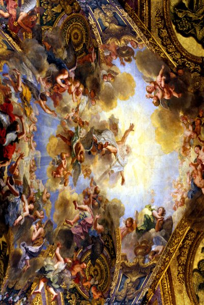 Painting of the Vault of the Royal Chapel, Made by Antoine Coypel (1661-1722). It is Entitled 
