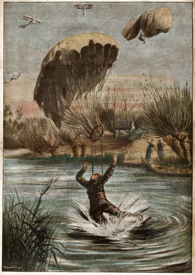 German parachutist in World War I by Ferdinand Georg Waldmuller