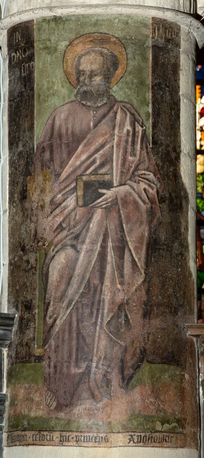 Parish Church (Parochiekerk Onze-Lieve-Vrouw). Interior. The Choir. Wall Painting by . .