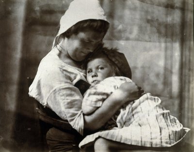 Portrait of a mother and her daughter, c 1900-1905 by Frederick (attr. to) Barnard