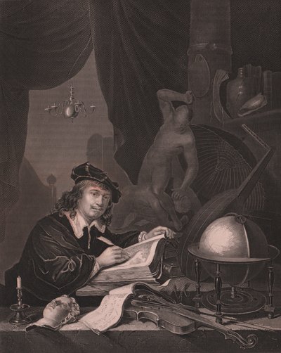 Portrait of Dutch painter Gerrit Dou, from Payne