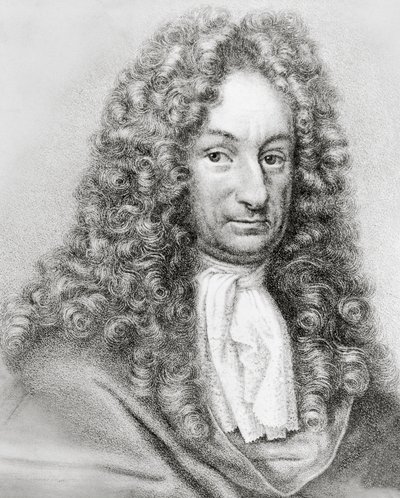 Portrait of Gottfried Wilhelm von Leibniz, German mathematician, philosopher and scientist by William Walcutt