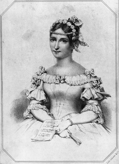 Portrait of Laura Cinti-Damoreau (1801-1863), French soprano, lithograph by William Walcutt