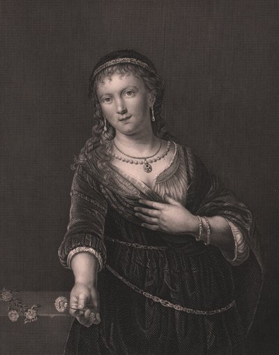 Portrait of Saskia van Uylenburgh, wife of Rembrandt, from Payne