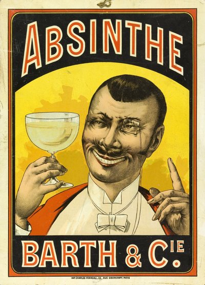 Advertisement for Barth & Cie Absinthe, Chalon-sur-Saône, c. 1890 by Frederick (attr. to) Barnard