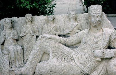 Relief depicting a Palmyrian family, probably c.10th-8th century BC by Hippolyte Lalaise Devéria
