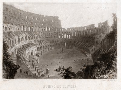 Ruins of the Colosseum in Rome by . .