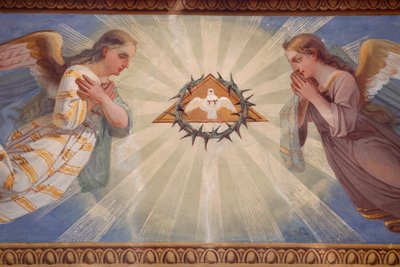 Rumilly Church. Angels and Holy Spirit. France. by . .