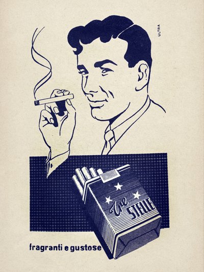 Smoke: Advertisement for Monopolies of Italian State 1951 by . .