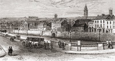 Shandon by the River Lee, County Cork, Ireland in the late 19th century, from Our Own Country published 1898 by Ferdinand Georg Waldmuller