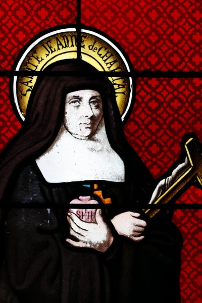 Stained Glass Window. Saint Jane Frances de Chantal is a Roman Catholic Saint, Who Was Beatified in 1751. She Founded the Religious Order of the Visitation of Holy Mary. Thorens. France. by . .