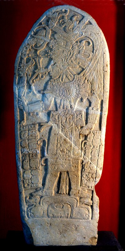 Stela 4 from Machaquila, Peten, Guatemala, Late Classic period, 6 May 820 AD by Hippolyte Lalaise Devéria