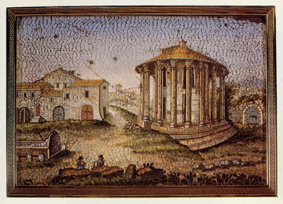 Temple of Vesta or Hercules Victor, mosaic, Italy by William Walcutt