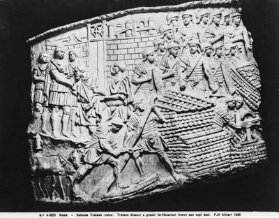 The Emperor Trajan receiving obedience from two Barbarians by Hippolyte Lalaise Devéria