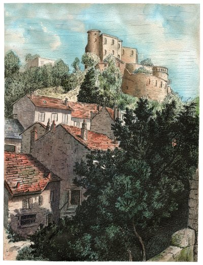 Village with a Castle by . .