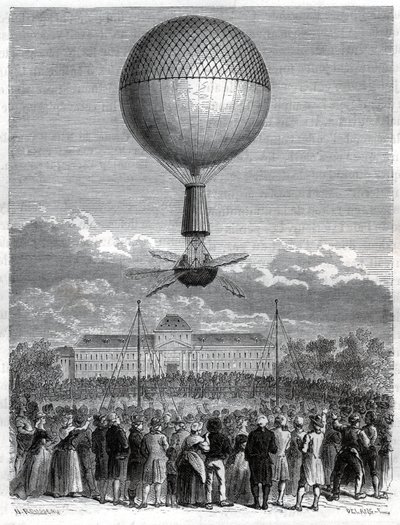 Flight of Jean Pierre Blanchard by Frederick (attr. to) Barnard