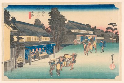 Narumi, A Place Famous for Its Cloth, in The Fifty-Three Stations of the Tokaido Road by Hiroshige