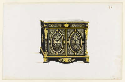 Design for a Cabinet in the Boulle Style by Pagny