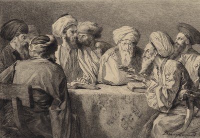 Council of the Pharisees and Herodians by after Albert Robida