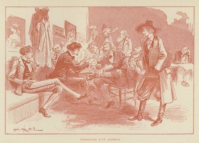 Foundation of a Newspaper by after Albert Robida