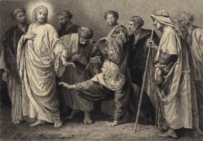 Jesus Heals a Woman by after Albert Robida