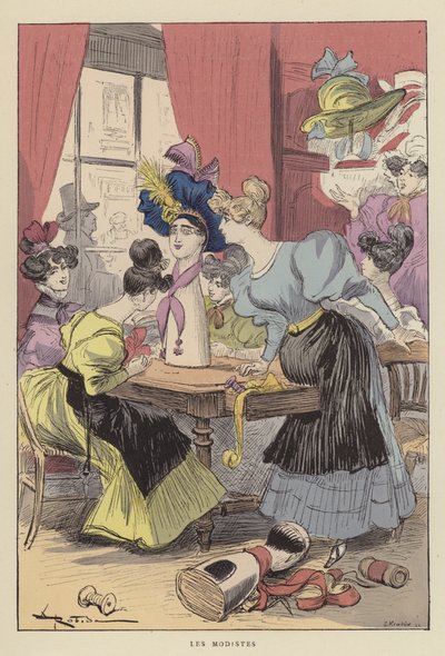 The Milliners by after Albert Robida