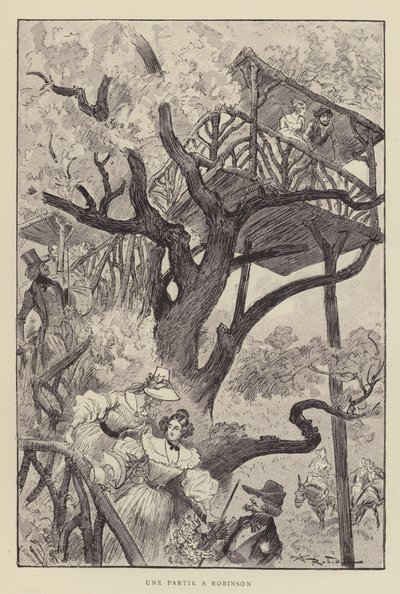 A Party at Robinson by after Albert Robida