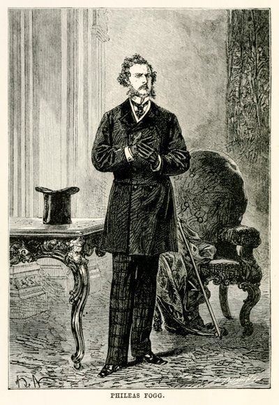 Phileas Fogg, from Around the World in Eighty Days by Jules Verne by after Alphonse Marie de Neuville
