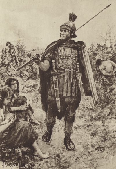 A Legionary Guarding Captives in the Field by after Amedee Forestier