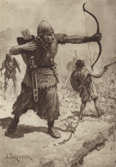 Asiatic Archers and Slingers by after Amedee Forestier
