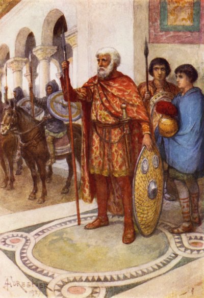 Stilicho, a Vandal, the Roman Magister Utriusque Militiae by after Amedee Forestier