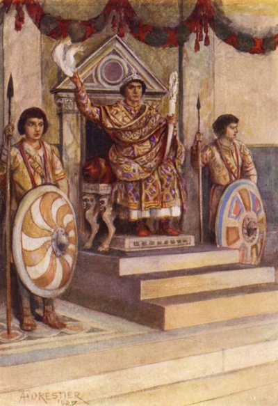 The Emperor Starts the Games by after Amedee Forestier