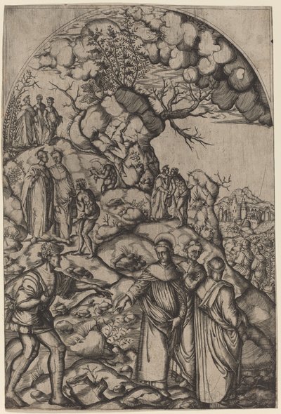 Saint Filippo Benizzi Healing a Beggar by after Andrea del Sarto