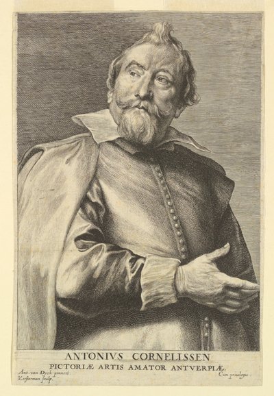 Portrait of Anthony Cornelissen, from the Icones Principum Virorum by after Anthony van Dyck