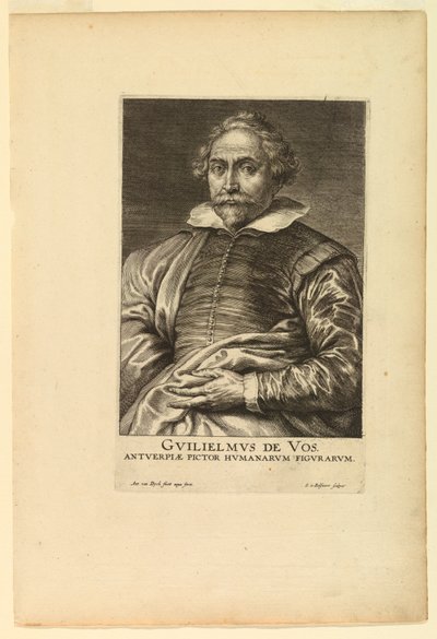 Portrait of Willem de Vos, from the Icones Principum Virorum by after Anthony van Dyck