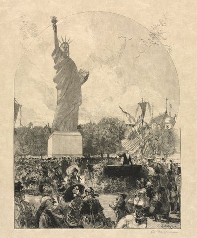 Liberty Enlightening the World, Offered to the City of Paris by the Americans by after Auguste Louis Lepère