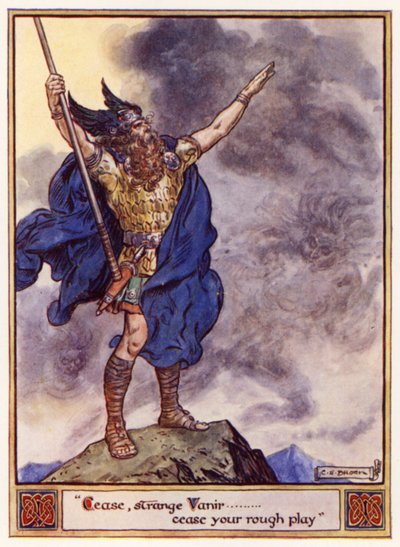 Cease, strange Vanir, cease your rough play by after Charles Edmund Brock