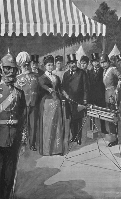 The Princess of Wales Firing the First Shot at Bisley, July 12, 1890 by after Charles Mills Sheldon