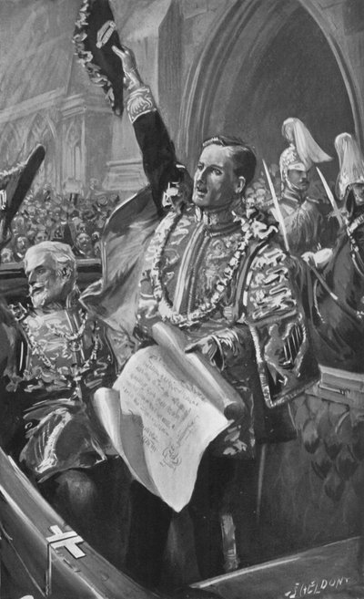 The Proclamation of King Edward at Temple Bar, January 24, 1901 by after Charles Mills Sheldon