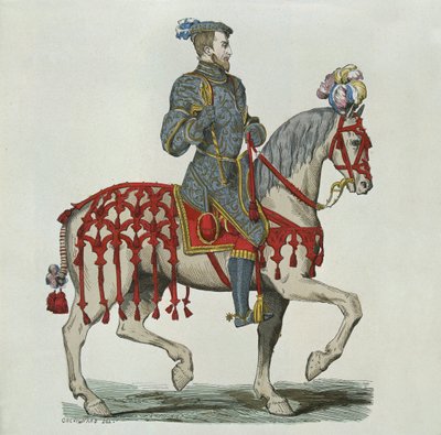 Henri II as Captain of the Household Cavalry by after Chevignard
