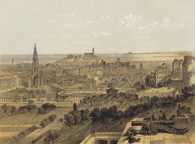 View of Edinburgh from the Castle by after David Roberts